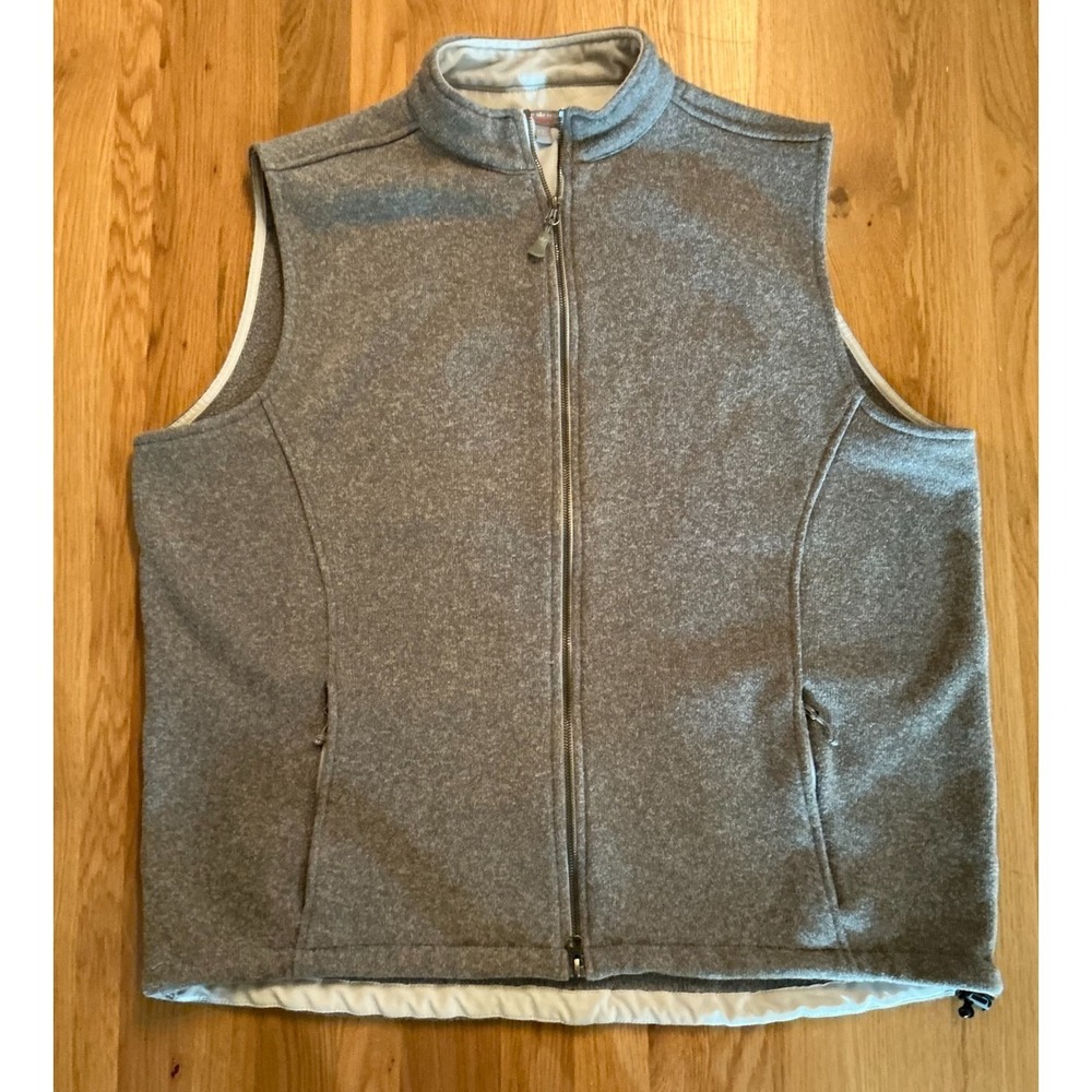 Peter Millar Warmth Fleece Vest Mens XXL Gray Full Zip Golf Casual Lightweight